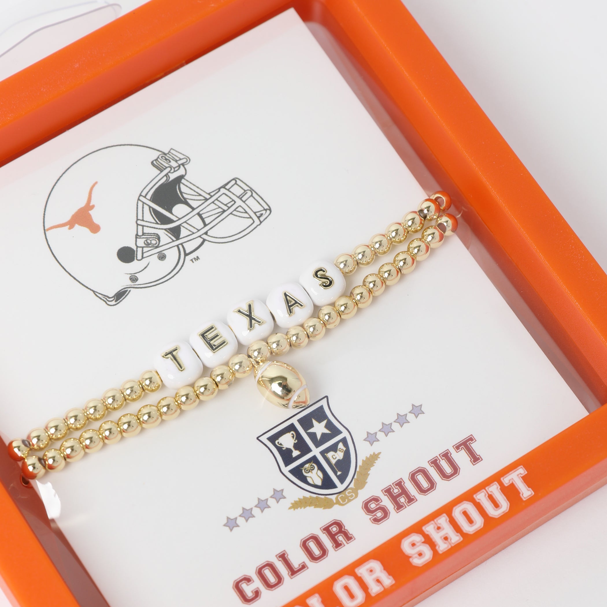 Texas Longhorns Football Bracelet Stack