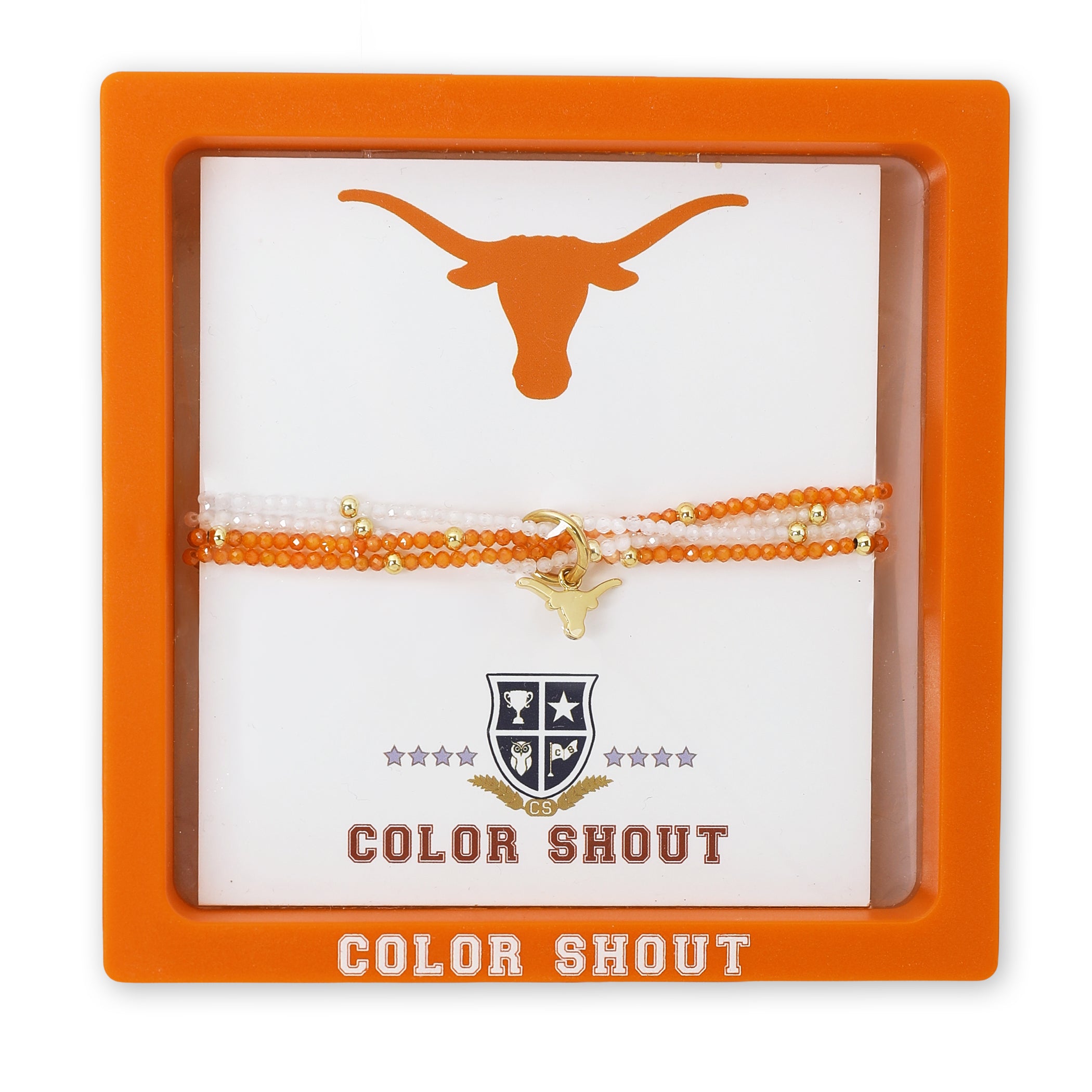 Texas Longhorns Steerhead Gemstone Bracelet Set