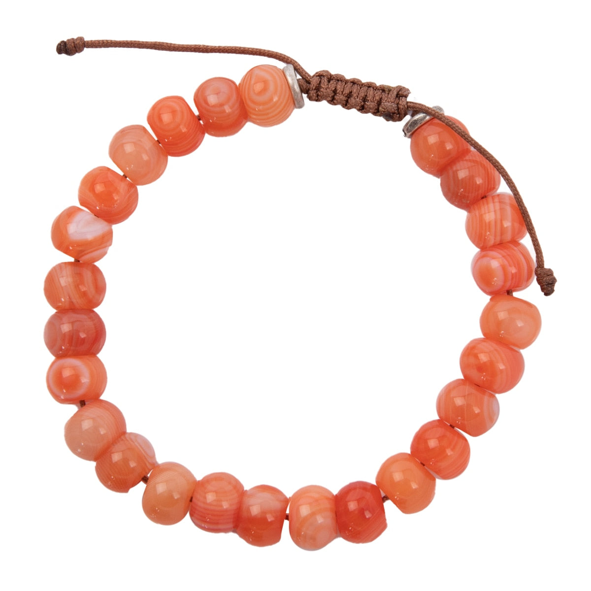 Kendra Scott Cade Oxidized Silver Beaded Bracelet in Dark Orange Magnesite