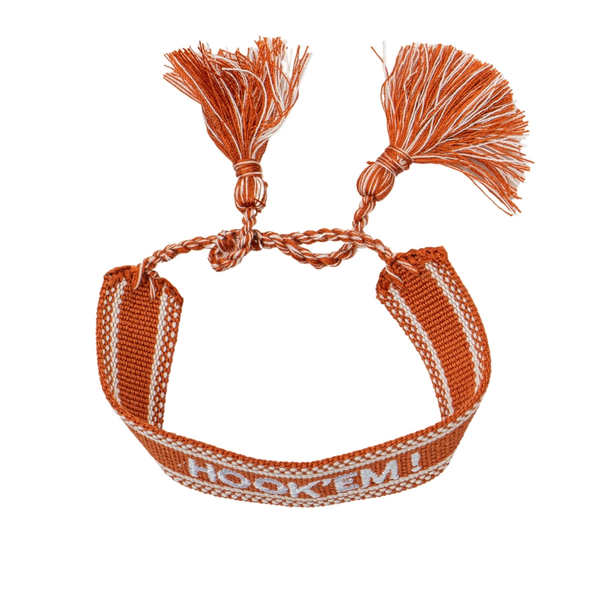 Texas Longhorns Woven Tassel Bracelet