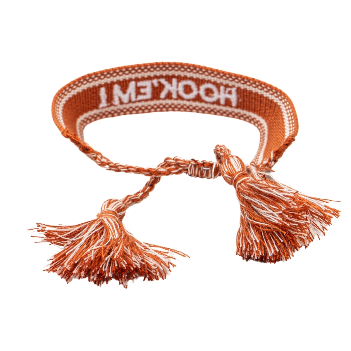 Texas Longhorns Woven Tassel Bracelet