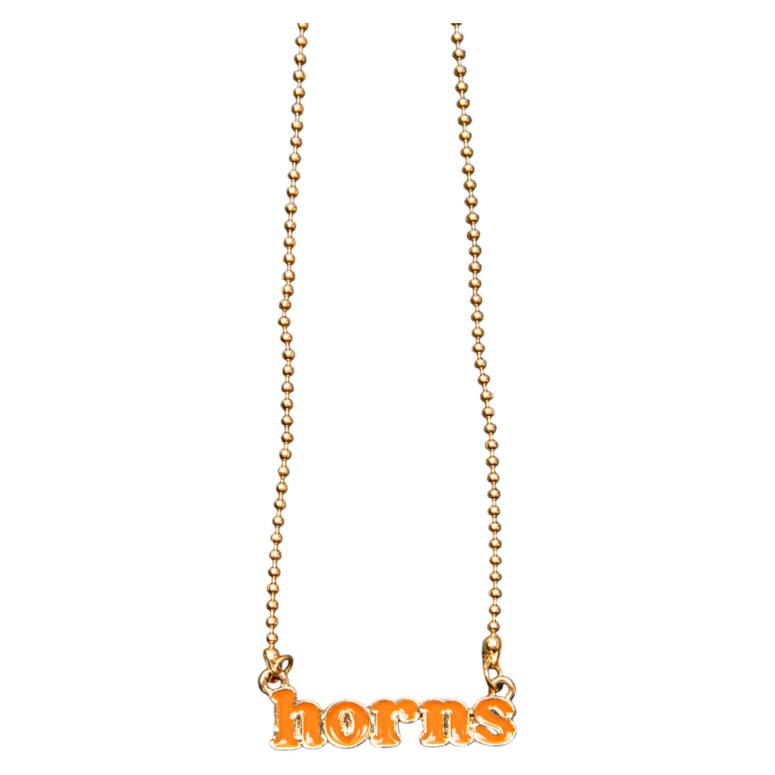 Texas Longhorns Enamel Script Necklace