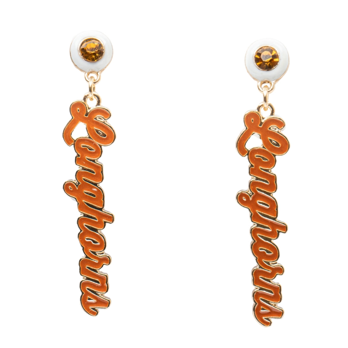 Texas Longhorns Autograph Enamel Earrings