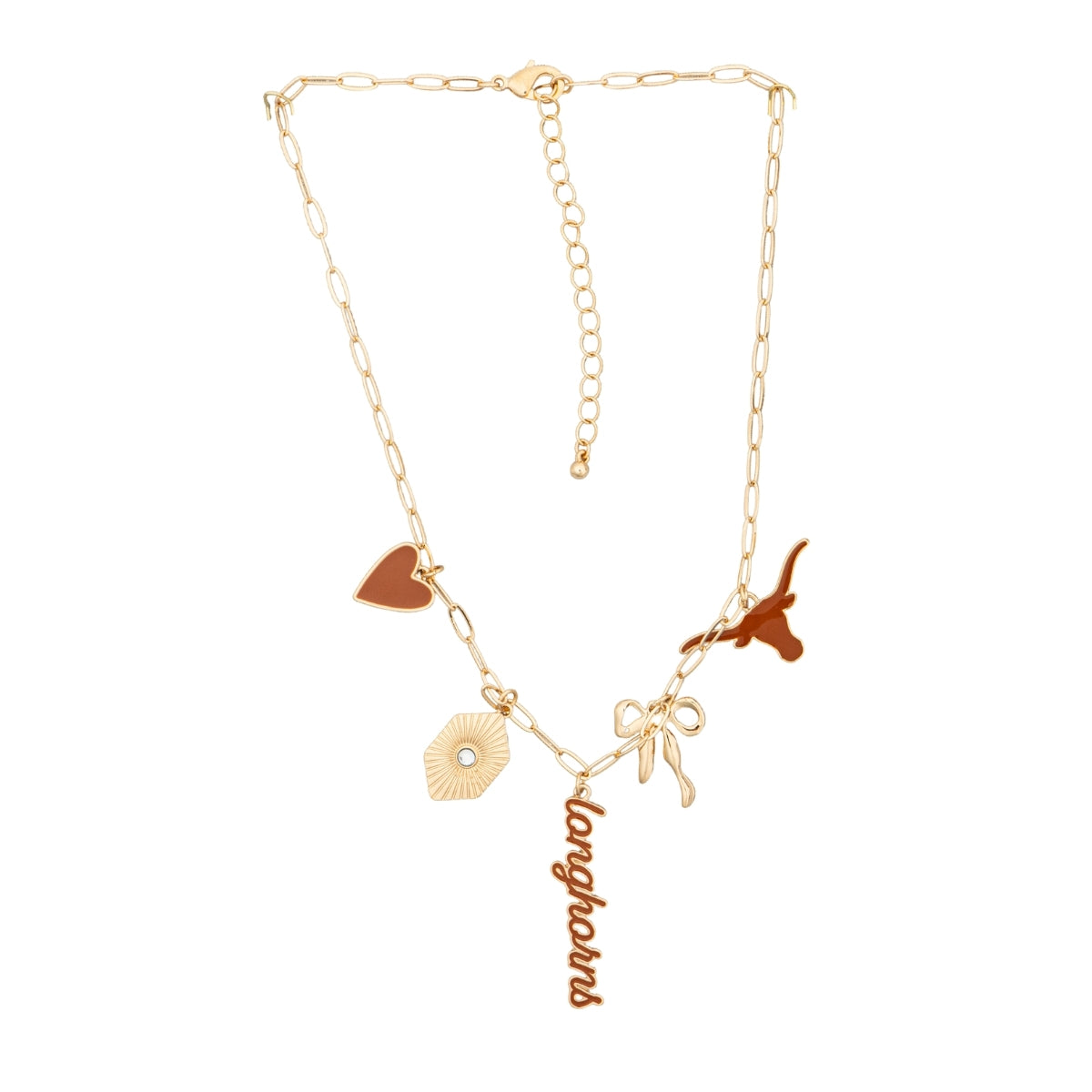 Texas Longhorns Paper Clip Charm Collector Necklace