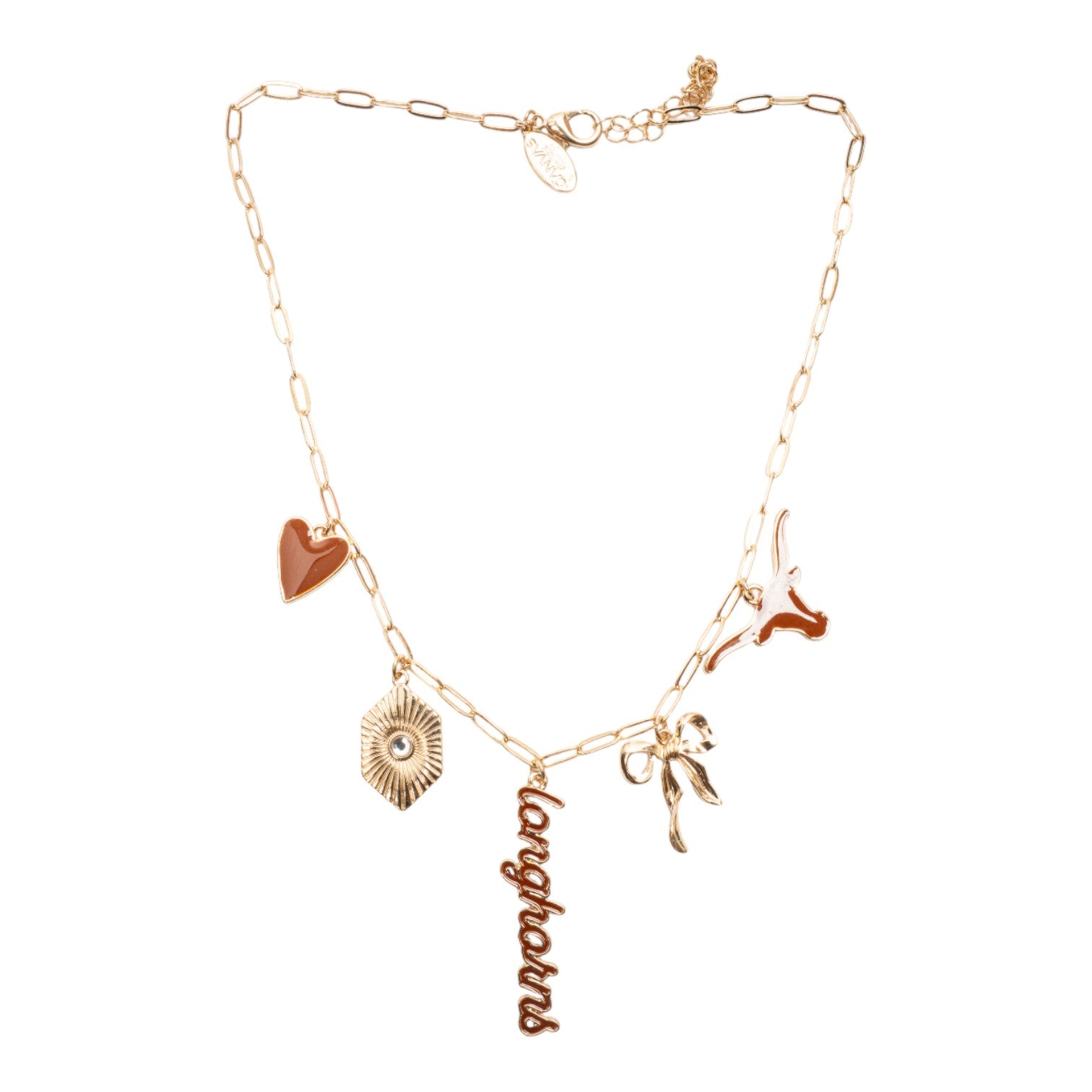 Texas Longhorns Paper Clip Charm Collector Necklace