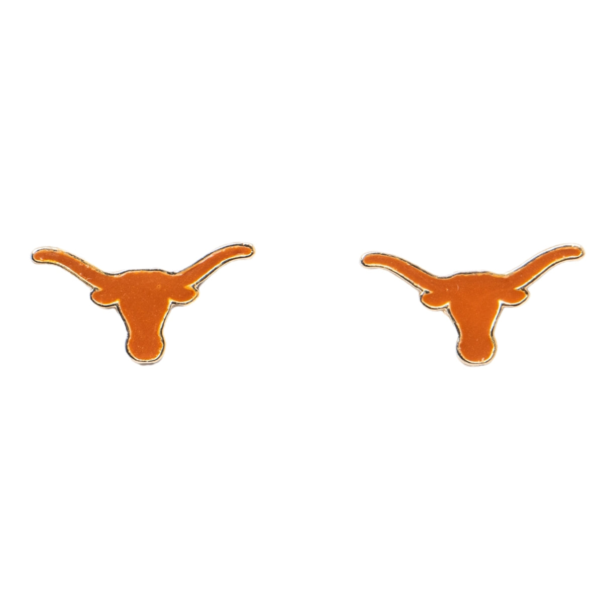 Texas Longhorns Enamel Logo Stud Earrings