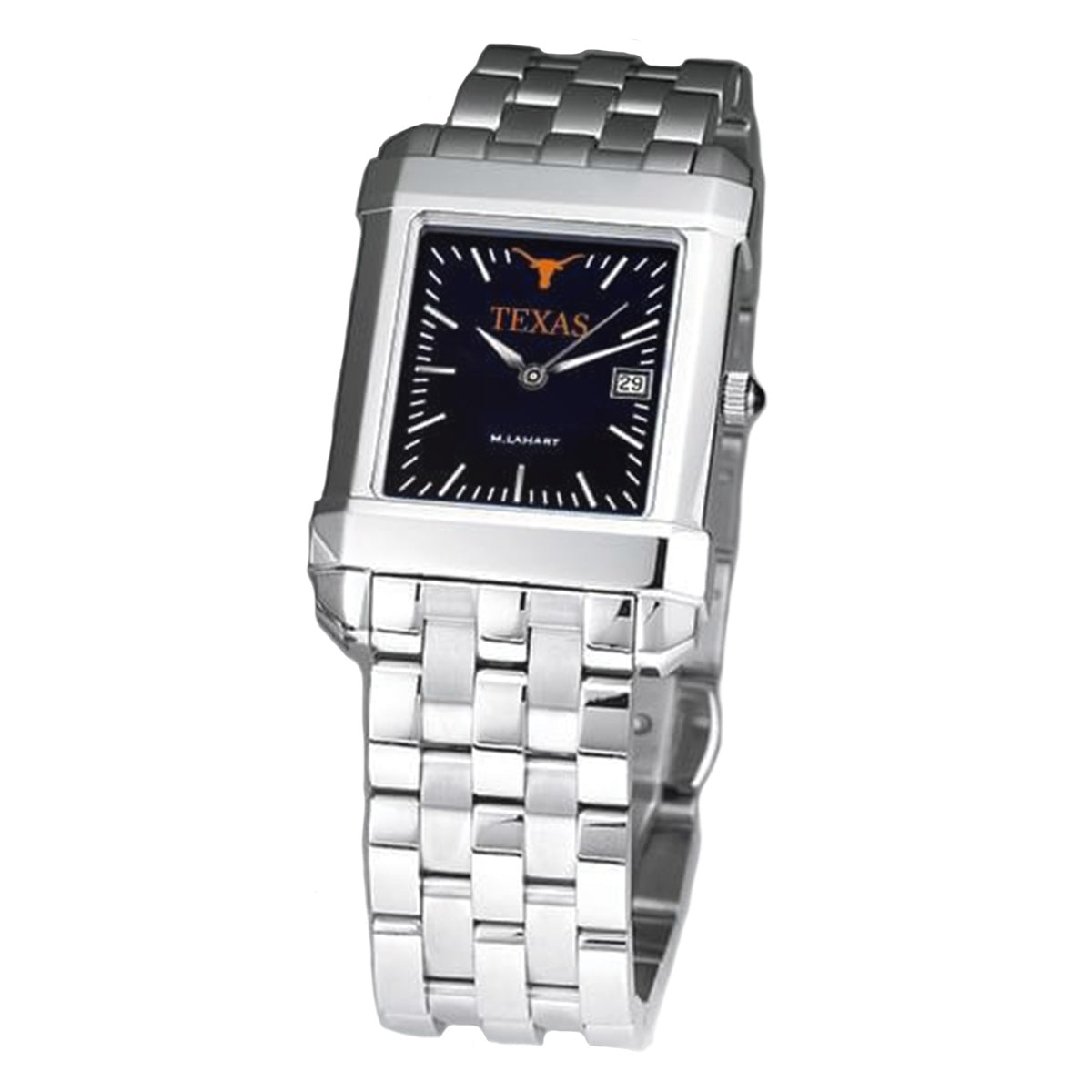 M.LaHart Men's Texas Longhorns Black Quad Watch with Bracelet