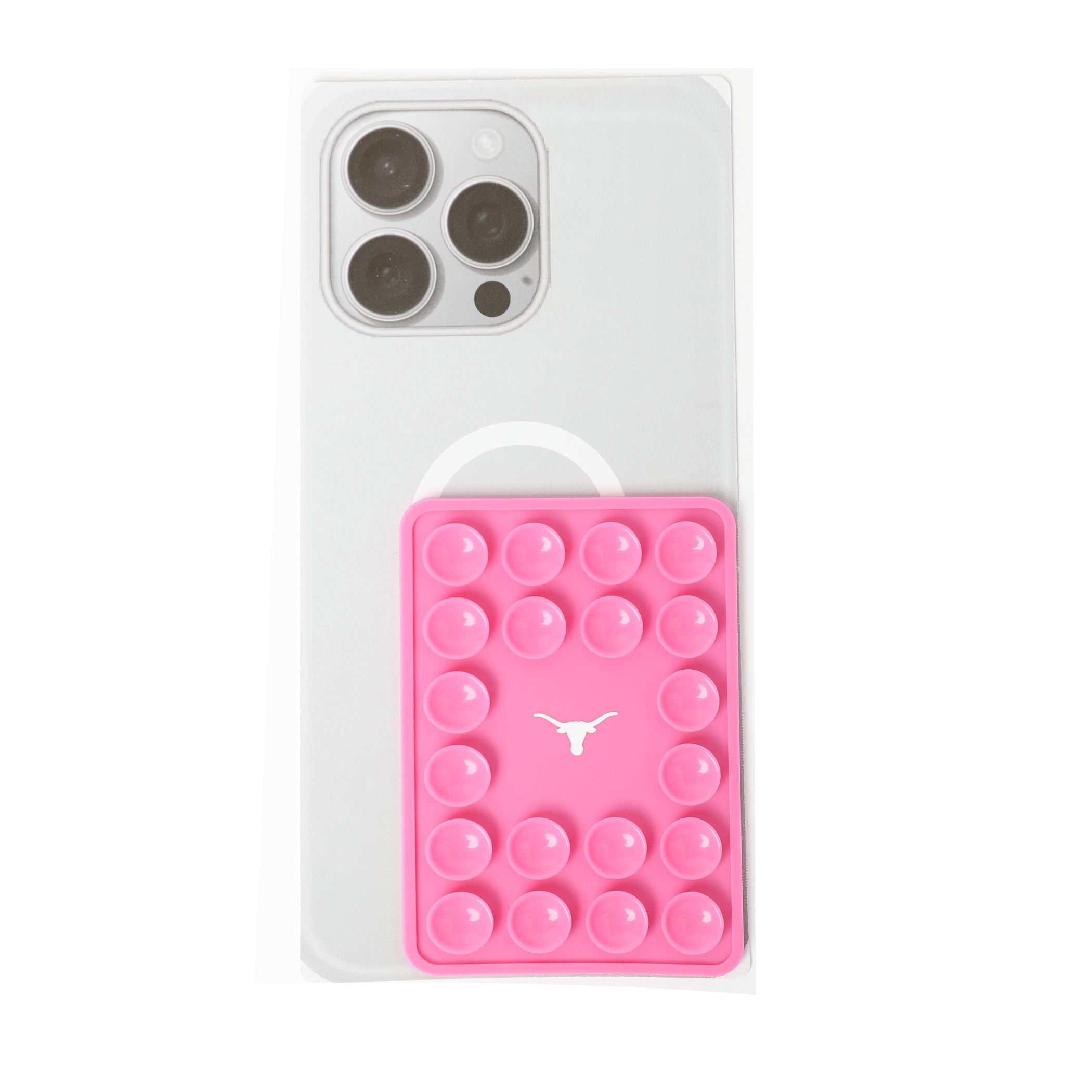 Texas Longhorns Pink Silicone Suction Magsafe Phone Holder