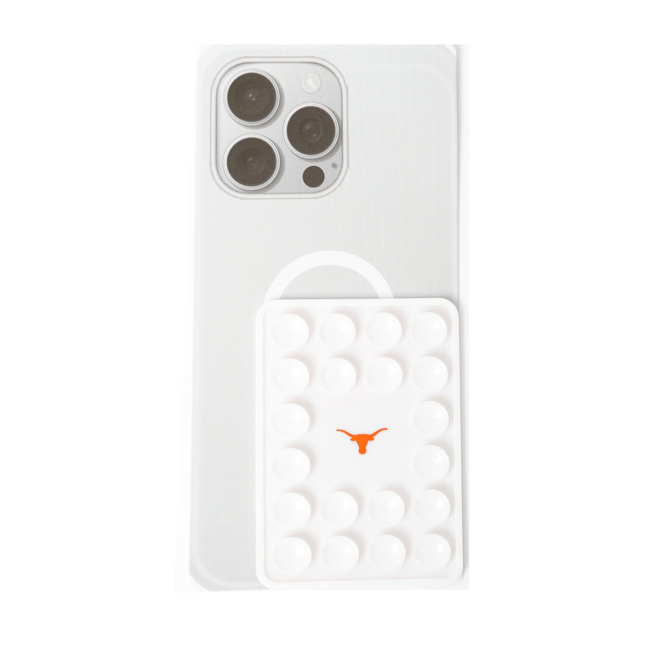 Texas Longhorns White Silicone Suction Magsafe Phone Holder