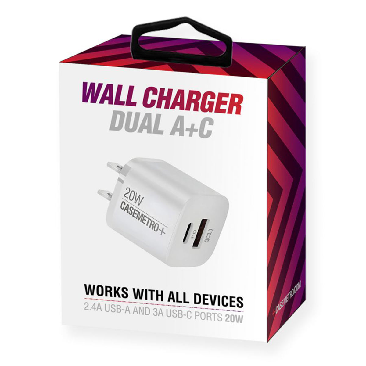 Casemetro Mini Boxed Wall Charger A+C – 20W