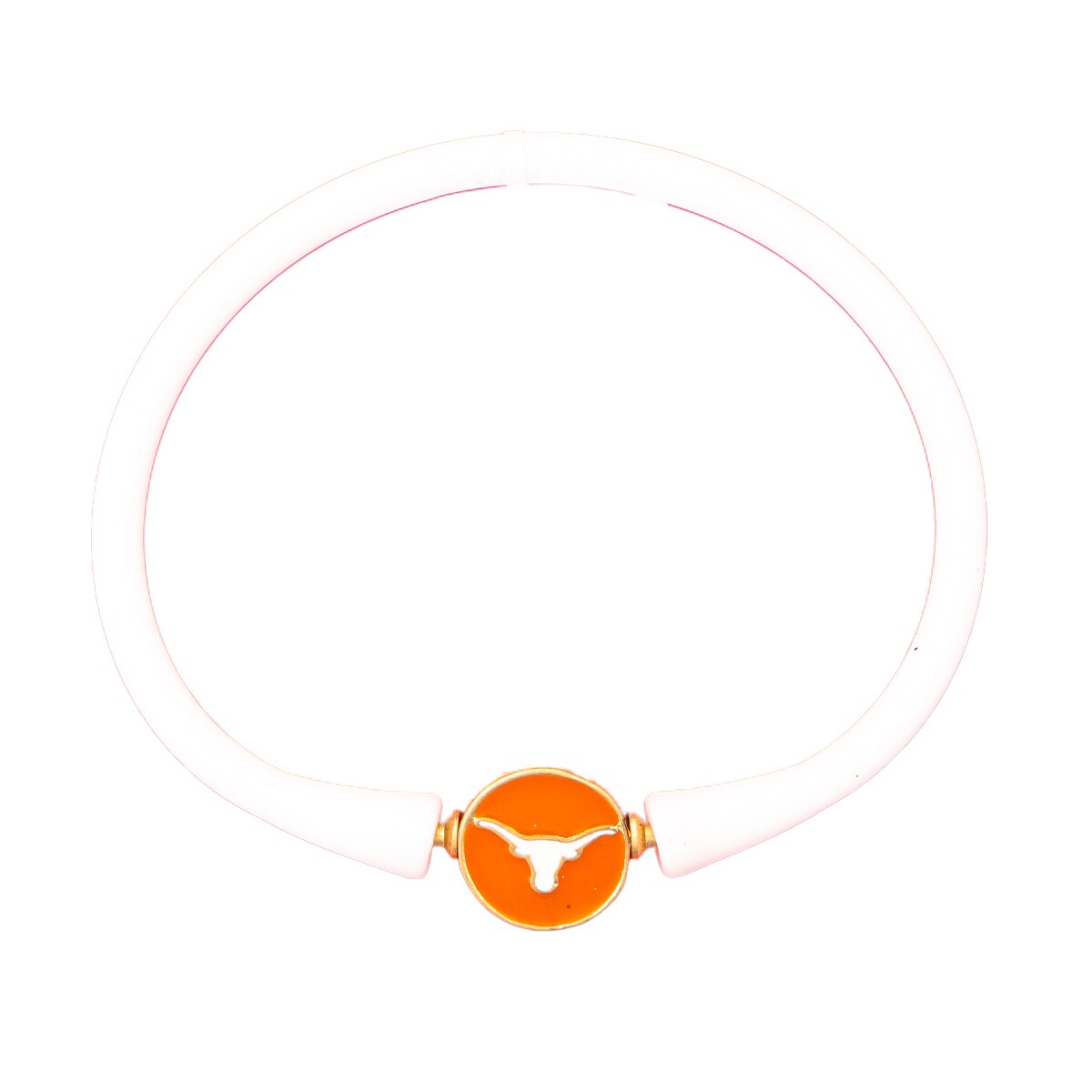 Texas Longhorns Silicone Bali Bracelet in White