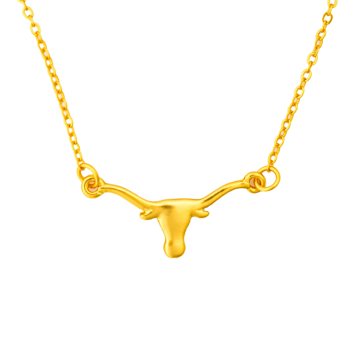 Texas Longhorns 24K Gold Plated Pendant Necklace