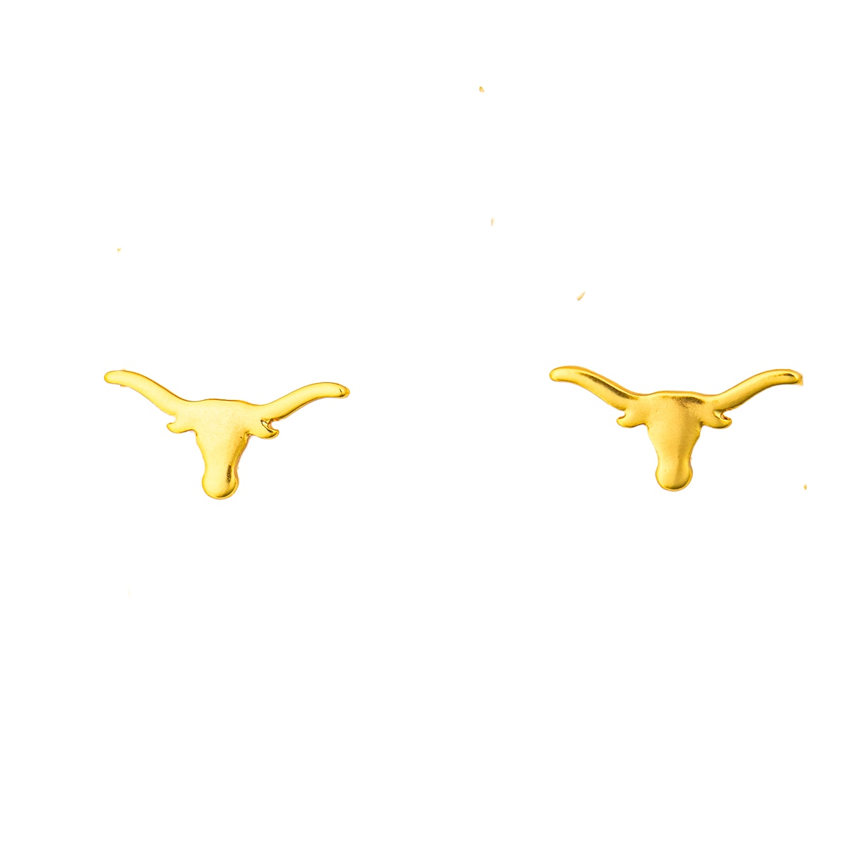 Texas Longhorns 24K Gold Plated Stud Earrings