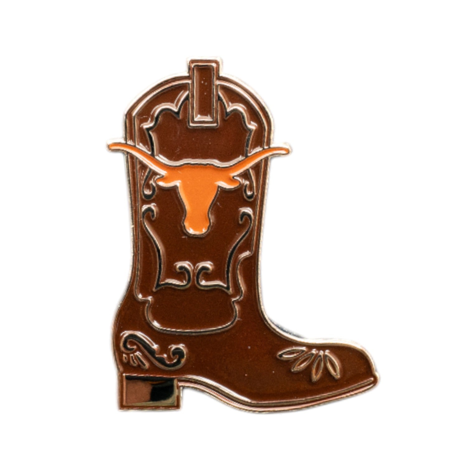 Texas Longhorns Lapel Pin Brown Boot