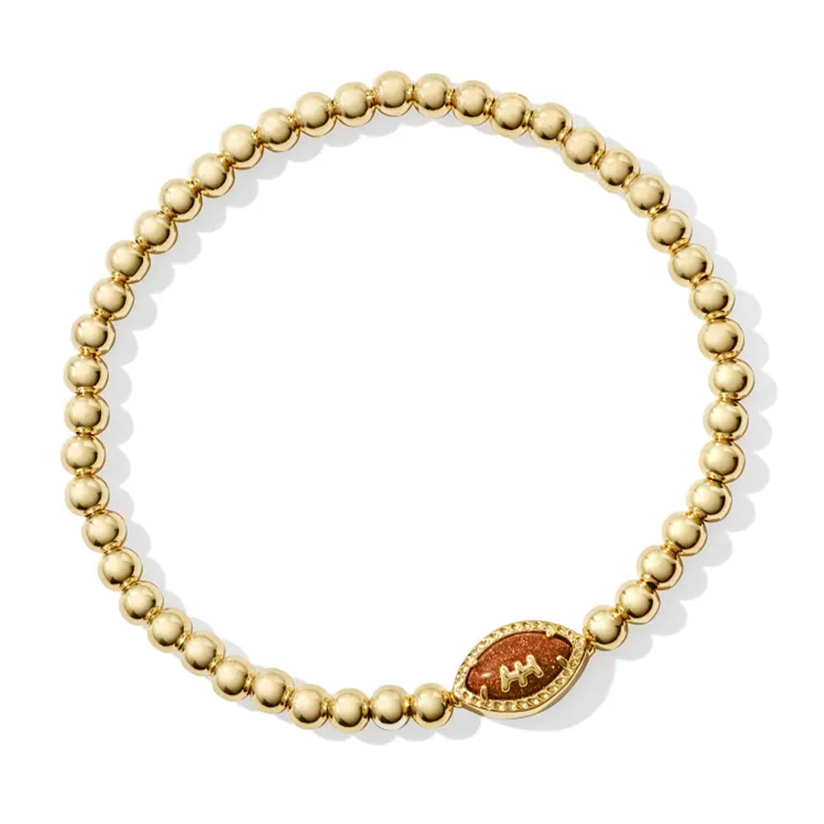 Kendra Scott Football Gold Stretch Bracelet in Orange Goldstone