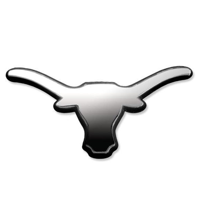 Texas Longhorn Silver Car Emblem - 3.75” x 2” - #1 Best Seller!