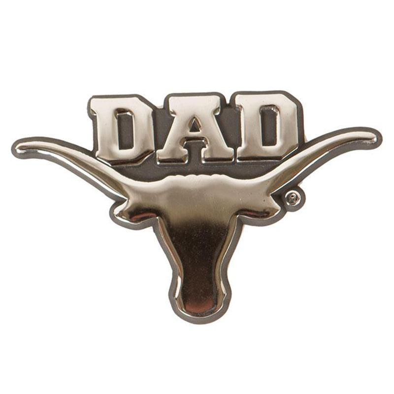 Texas Longhorns Dad Car Emblem - 3.75” x 2.25”