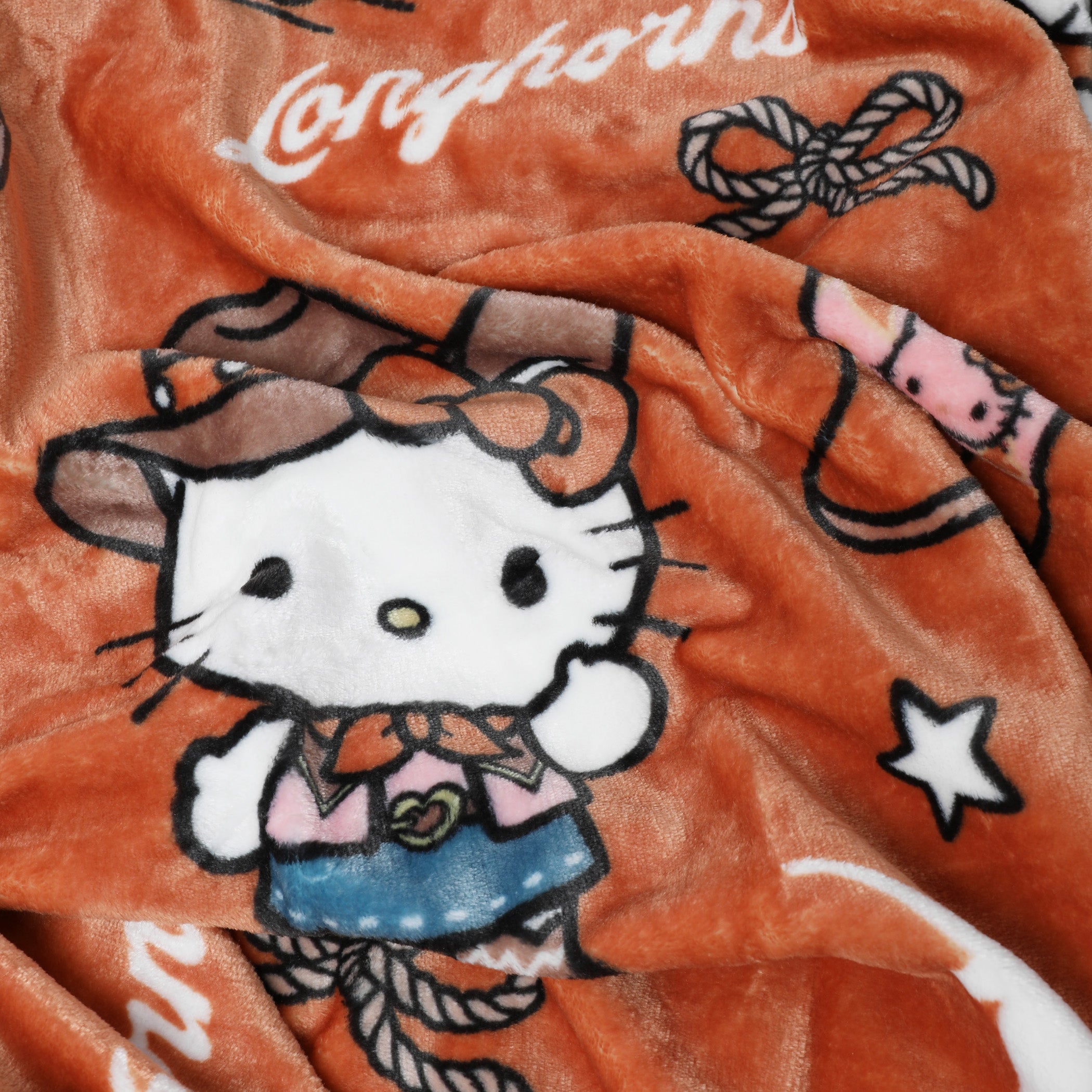 Texas Longhorns Hello Kitty Ranch Blanket - 46x60