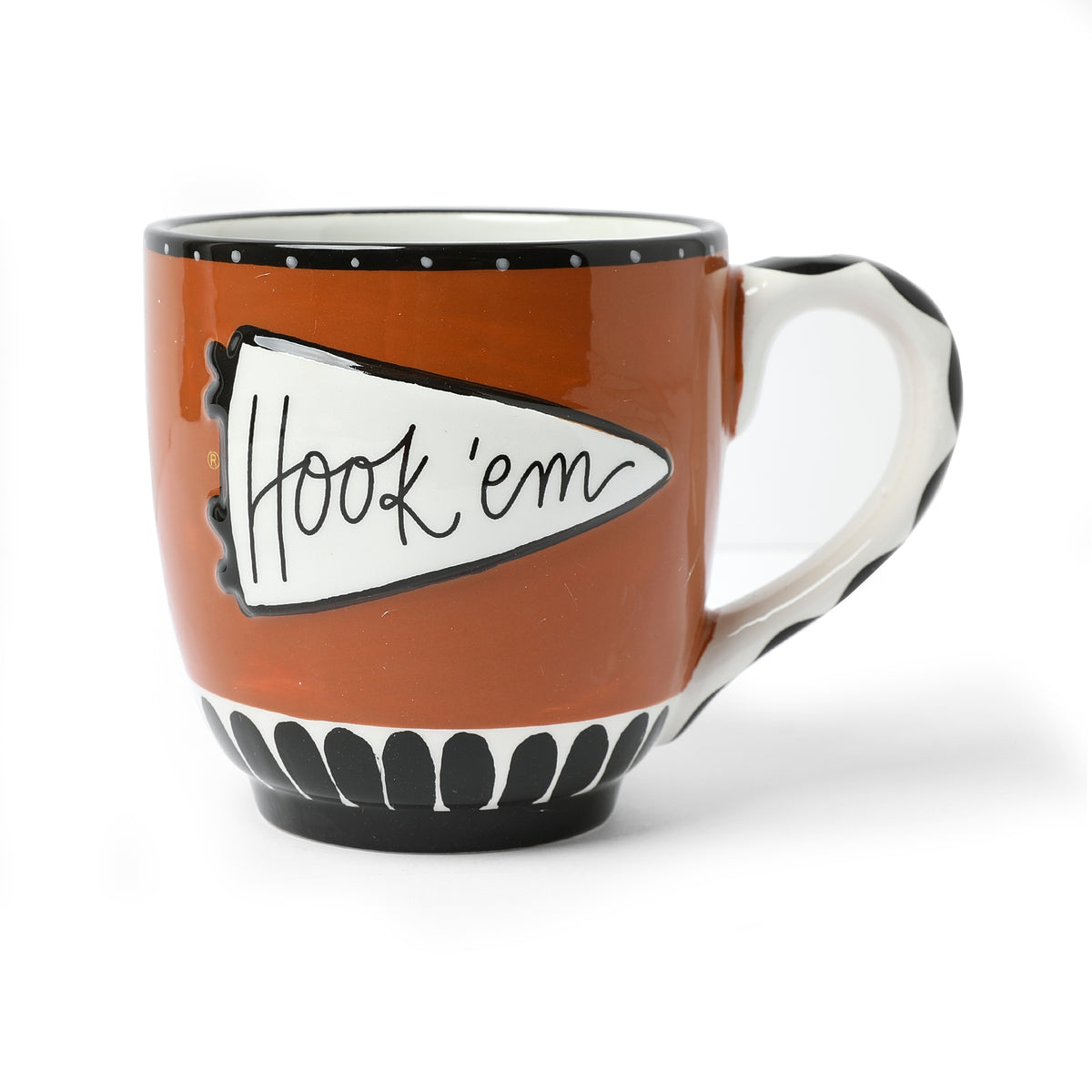 Texas Longhorns Hook 'Em Pennant Steerhead Mug - 16 oz.