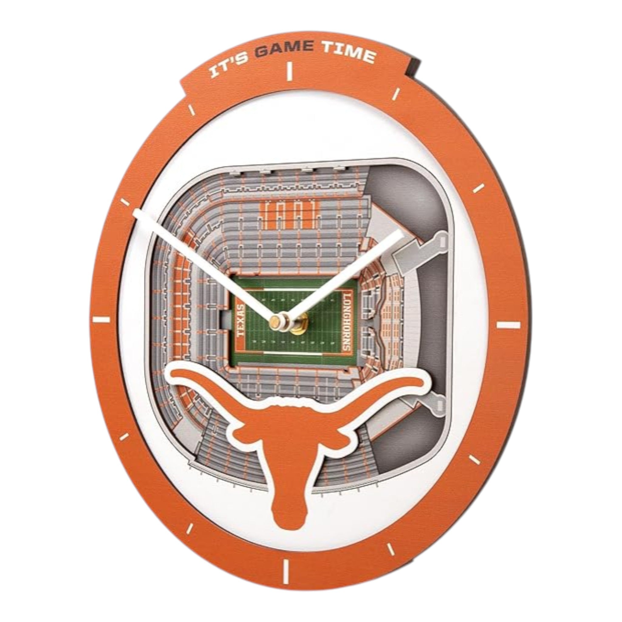 Texas Longhorns 3D Stadium View Wall Clock