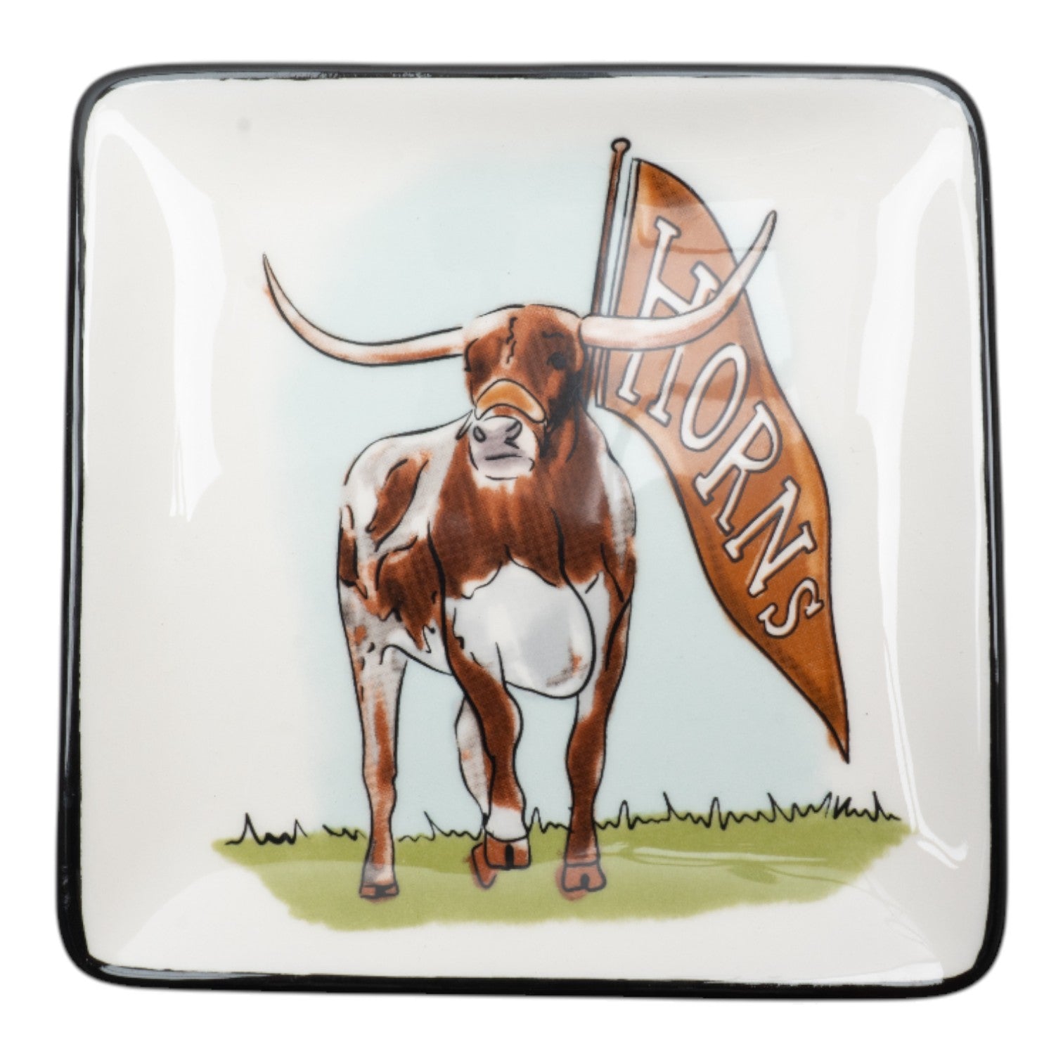 Texas Longhorns Bevo Trinket Tray 5"x5"