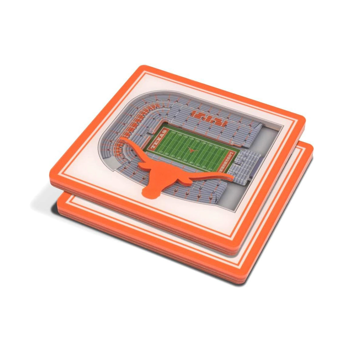 Texas Longhorns Coaster 3D Stadium View 2pk