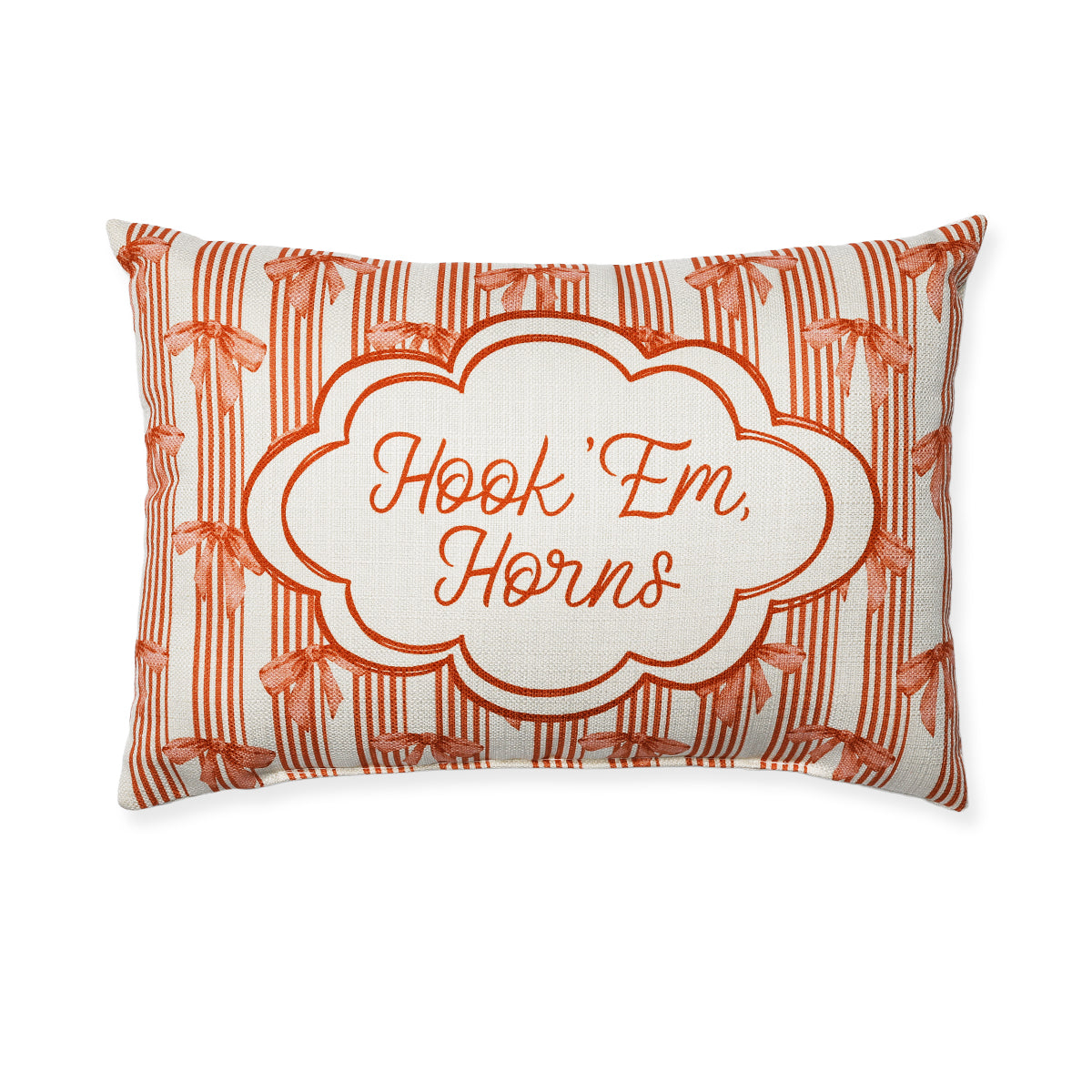 Hook' Em Horns Bow Pillow