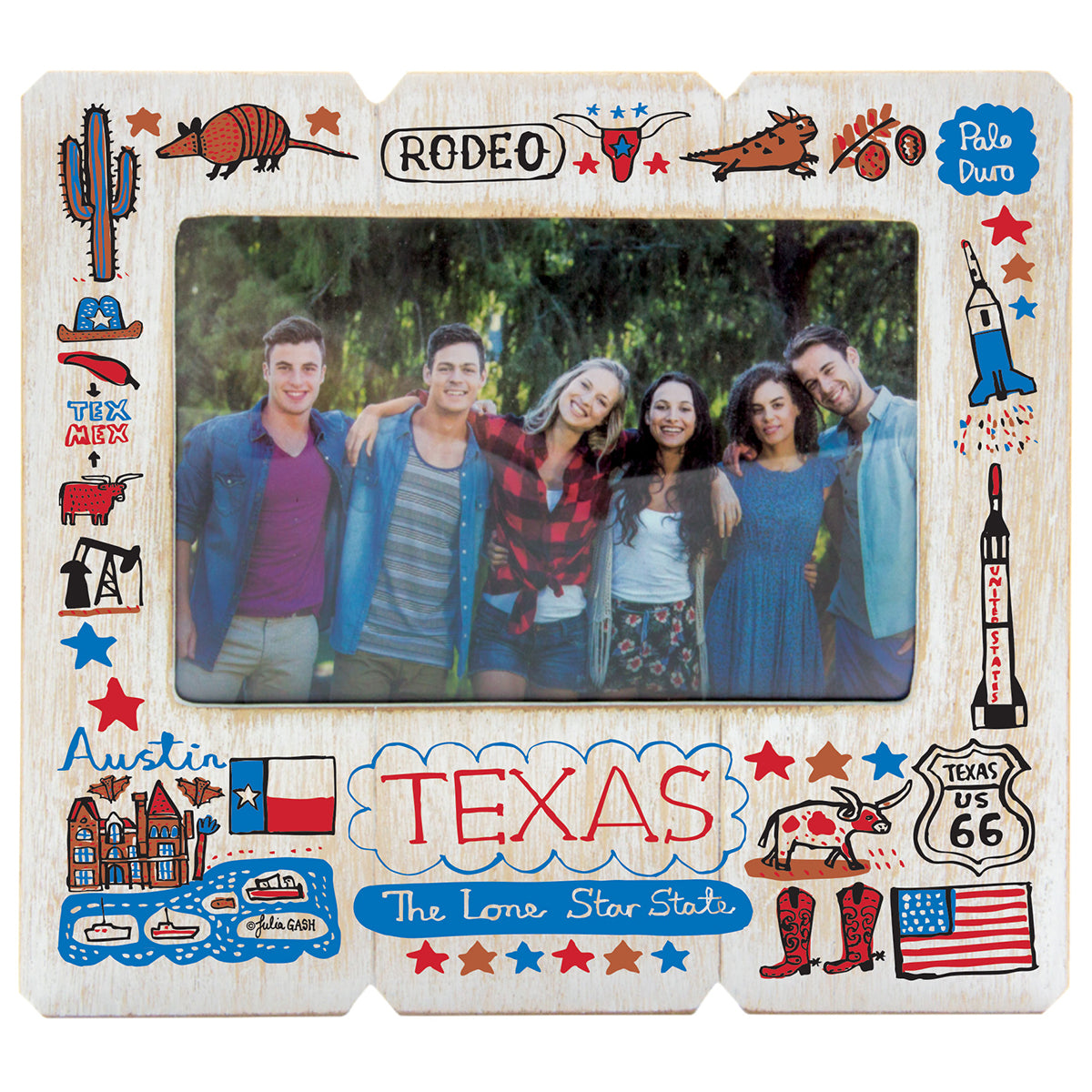 Julia Gash The Lone Star Distressed Wood Frame - 4" x 6"