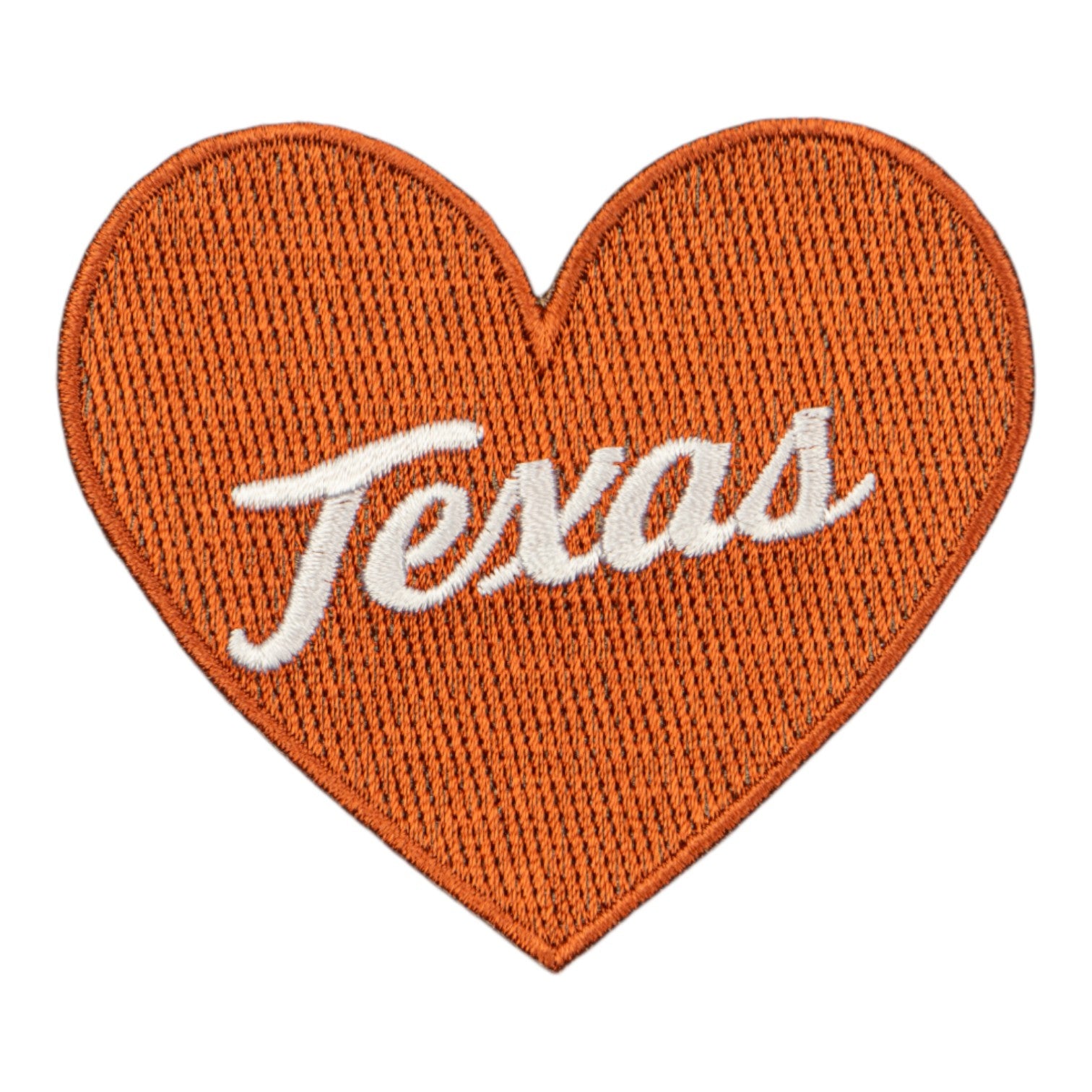 3" Iron on Patch Texas Script Inside Heart