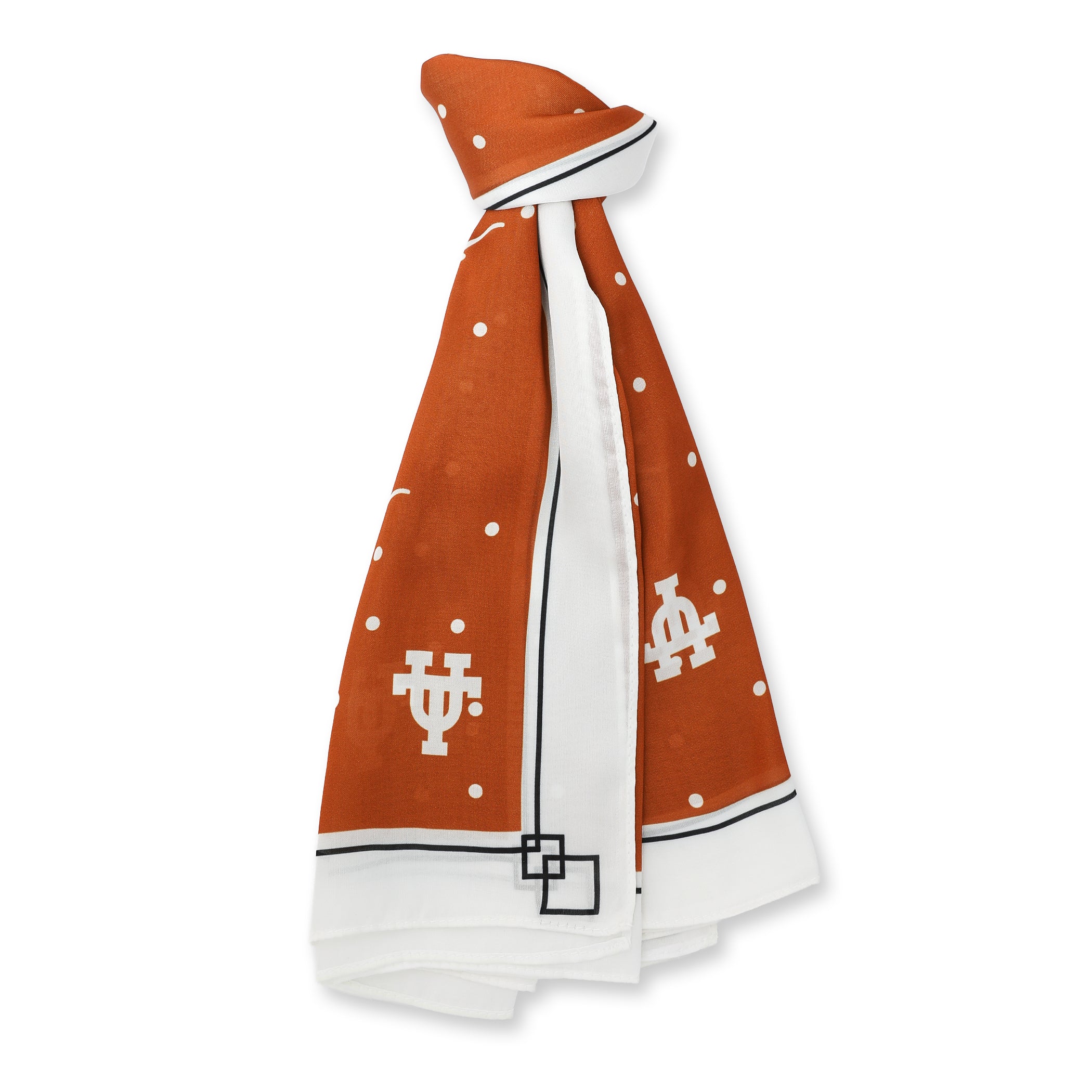 ZooZatZ Texas Longhorns Polka Dot Hair Scarf