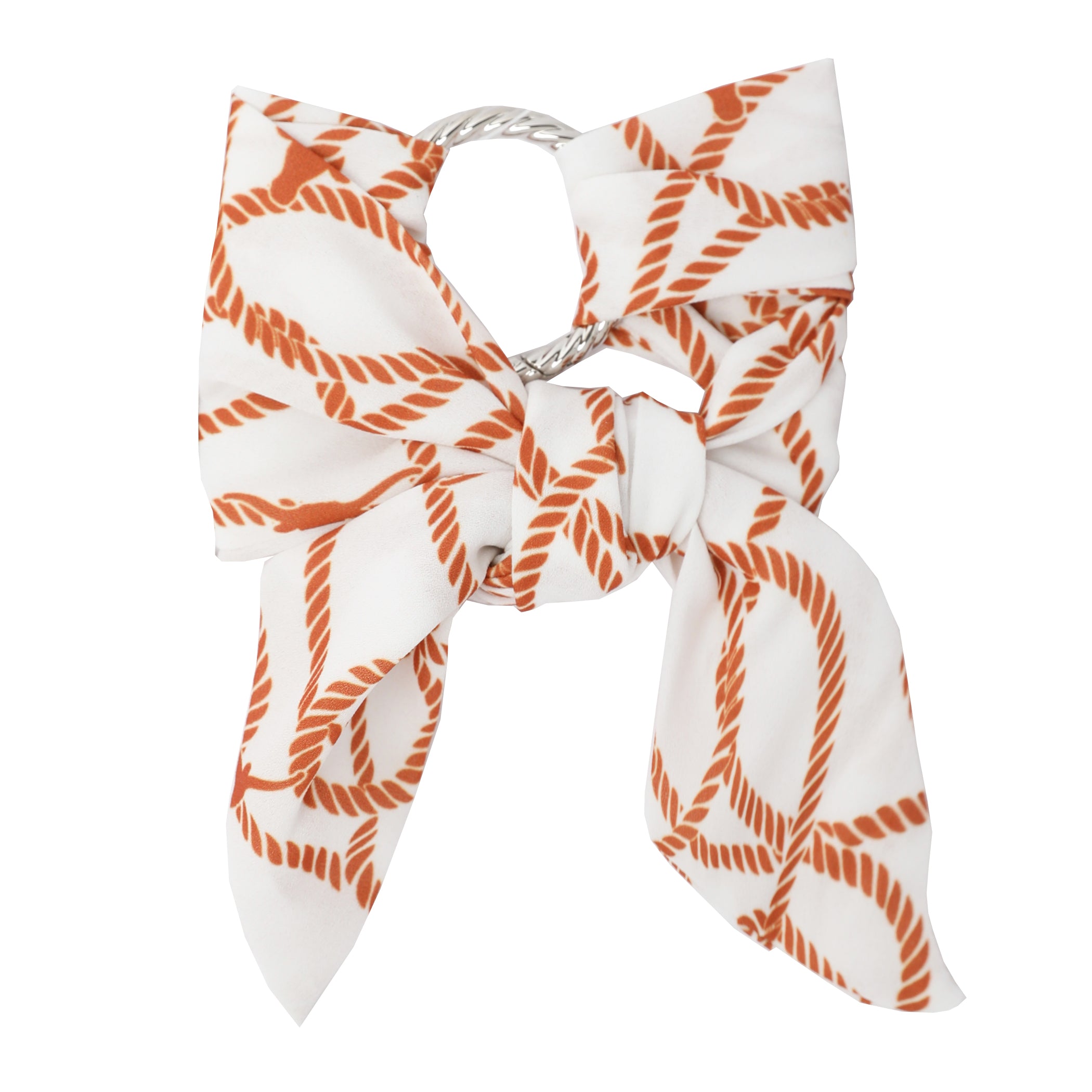 ZooZatZ Texas Longhorns White Bevo Luxe Scarf with Ring