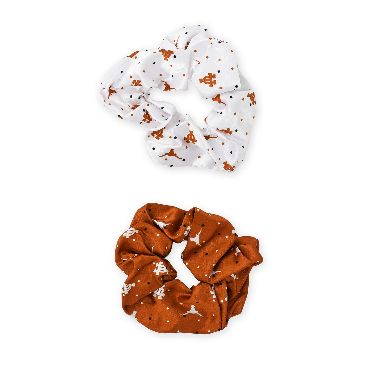ZooZatZ Texas Longhorns Luxe Polka Dot Scrunchie - 2 Pack