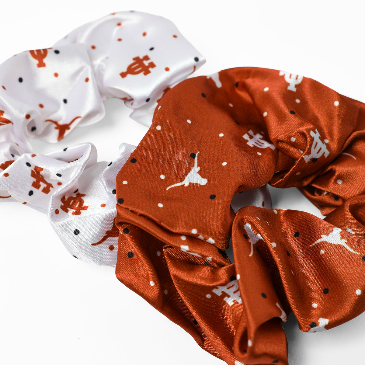 ZooZatZ Texas Longhorns Luxe Polka Dot Scrunchie - 2 Pack