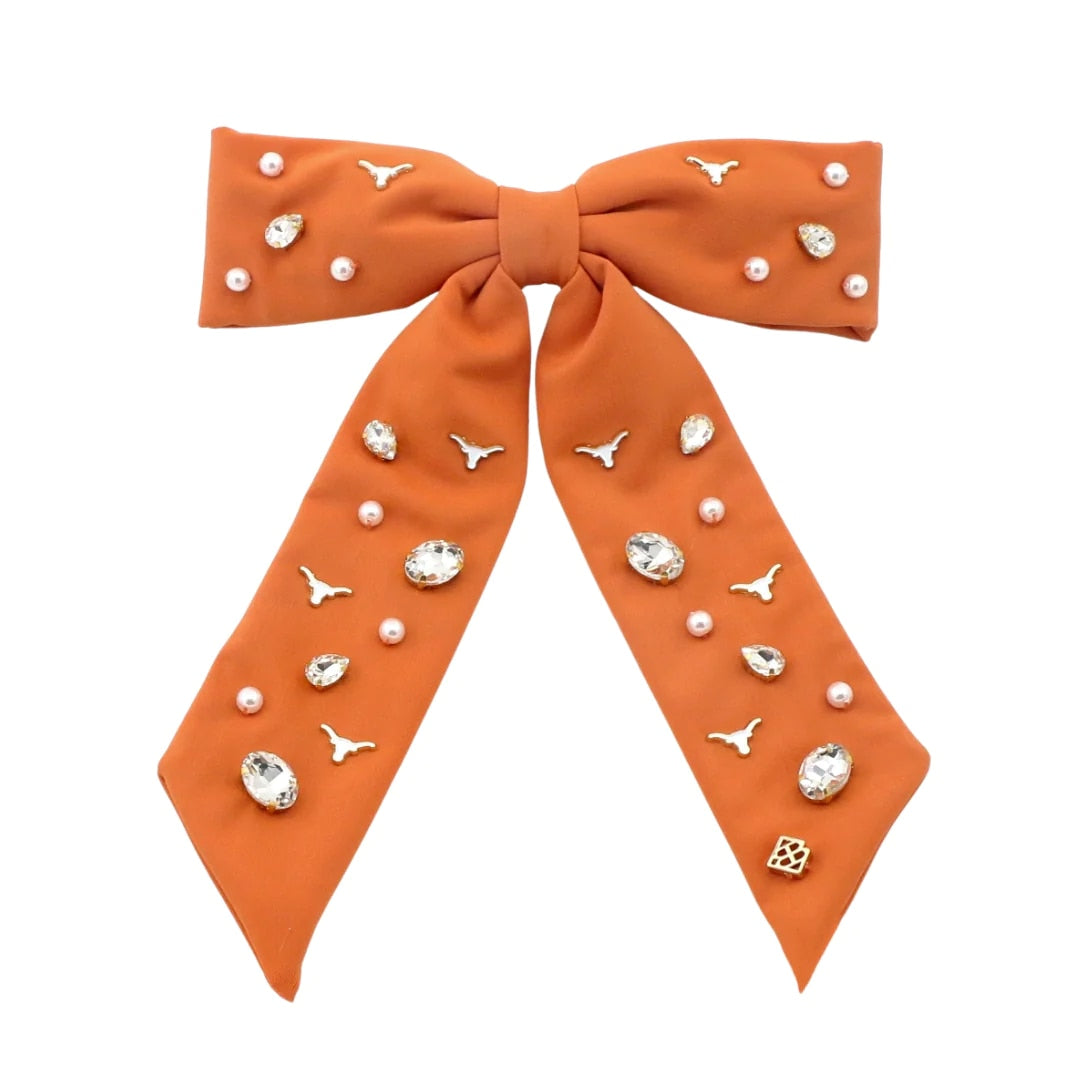 Texas Longhorns Burnt Orange Bow Barrette