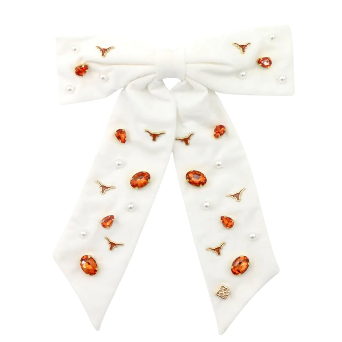 Texas Longhorns White Bow Barrette
