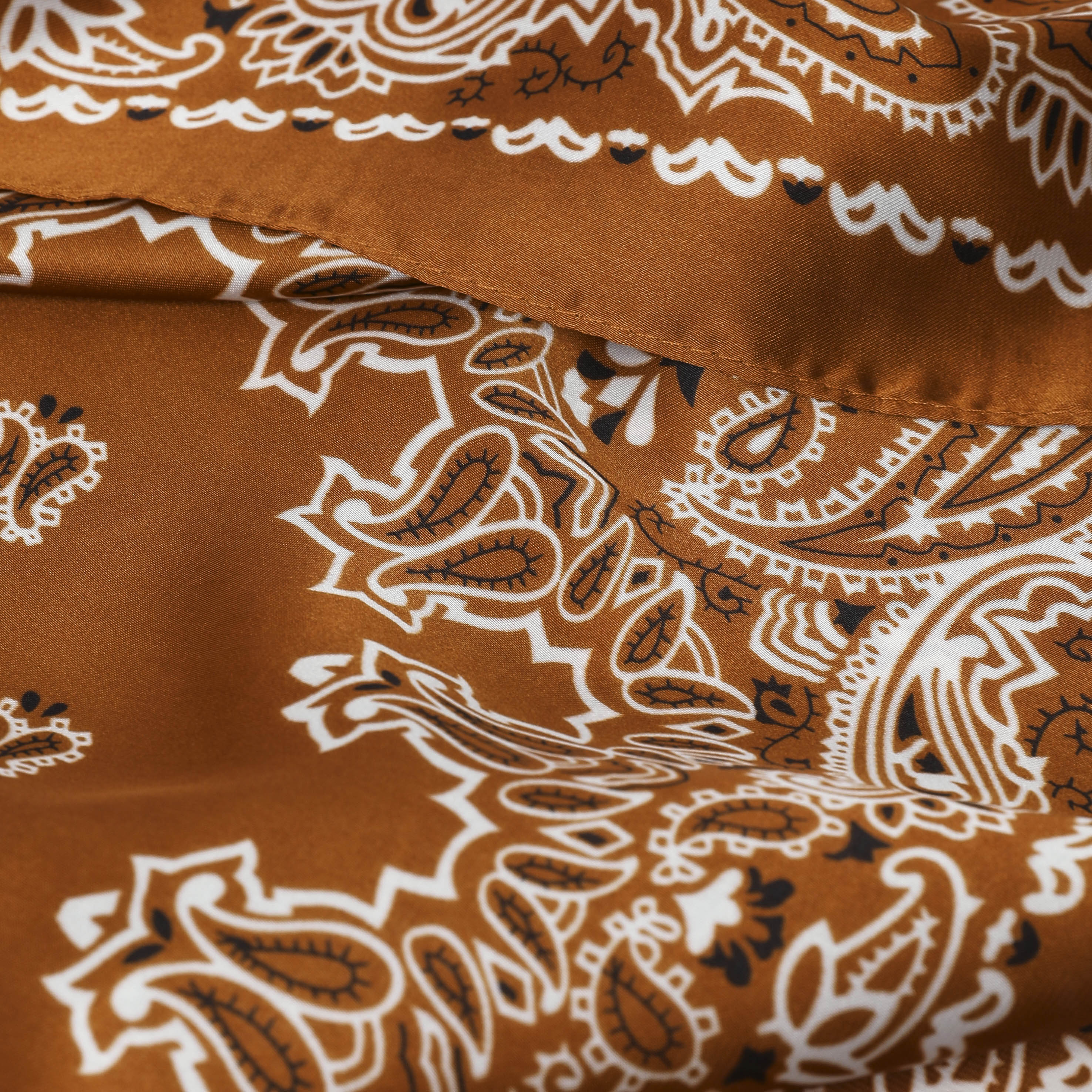 Burnt Orange Paisley Handkerchief