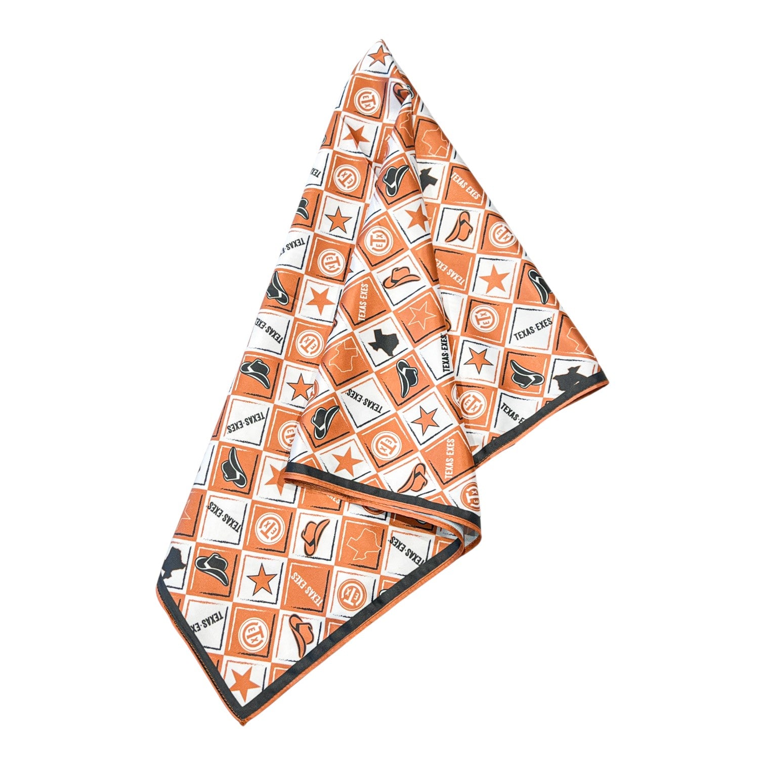 Texas Exes Harlequin Square Scarf 26"