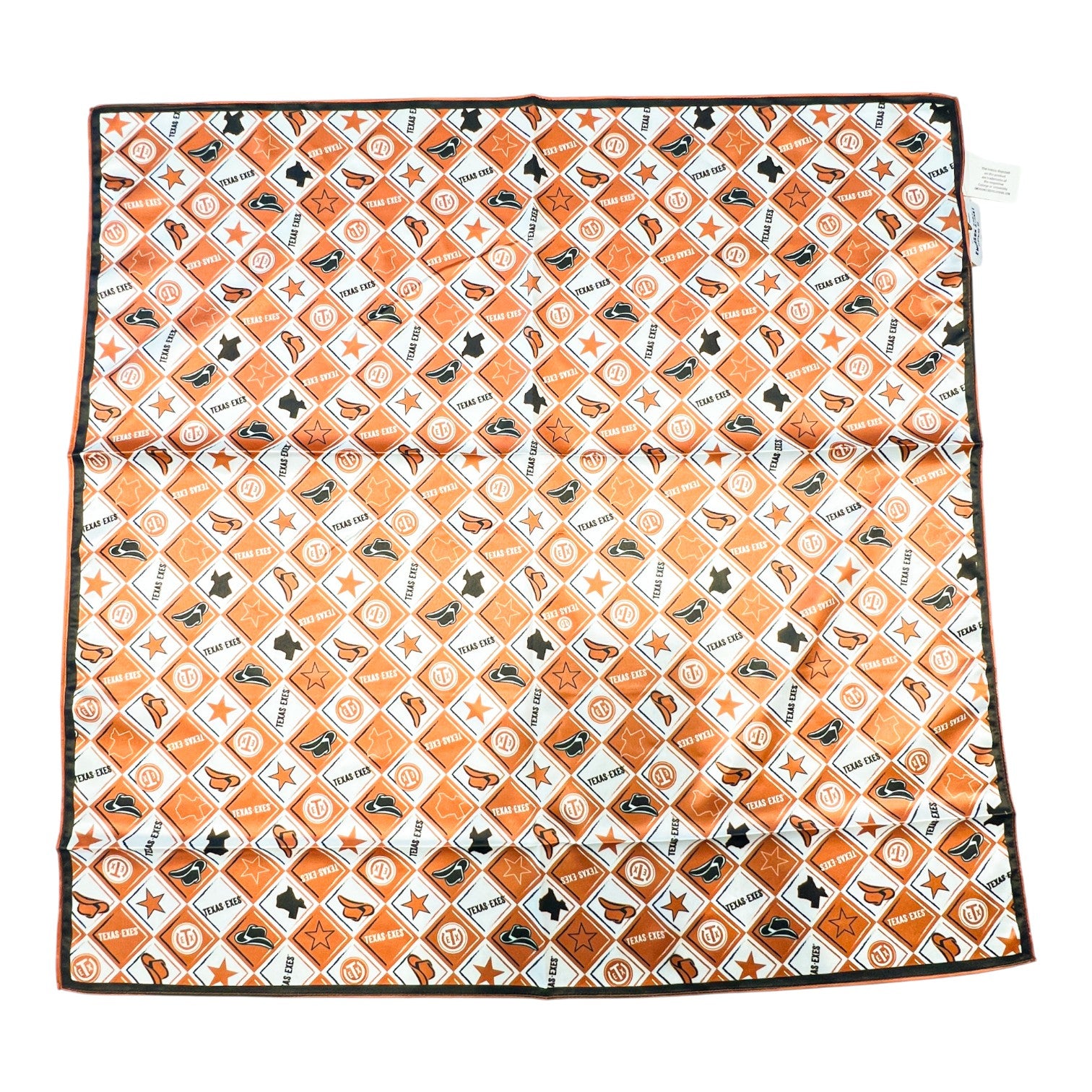 Texas Exes Harlequin Square Scarf 26"