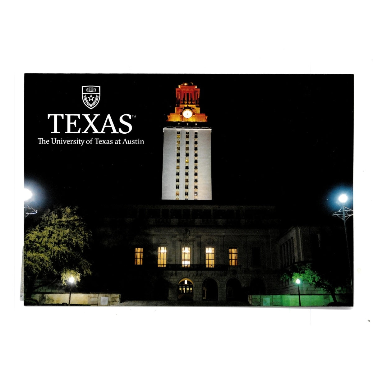 University of Texas Night View Tower Postcard