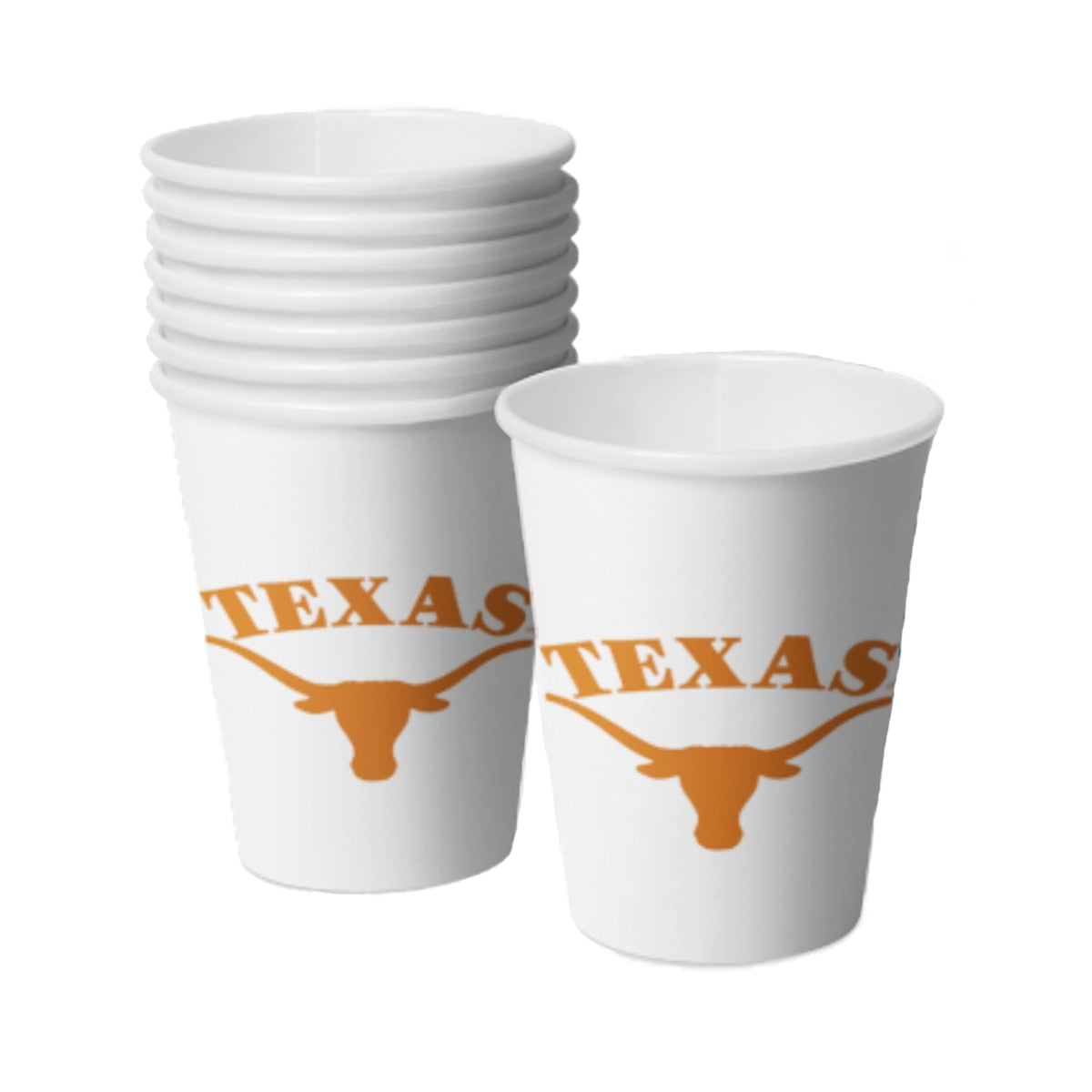 Texas Longhorns 12oz Paper Cups 8 Pack