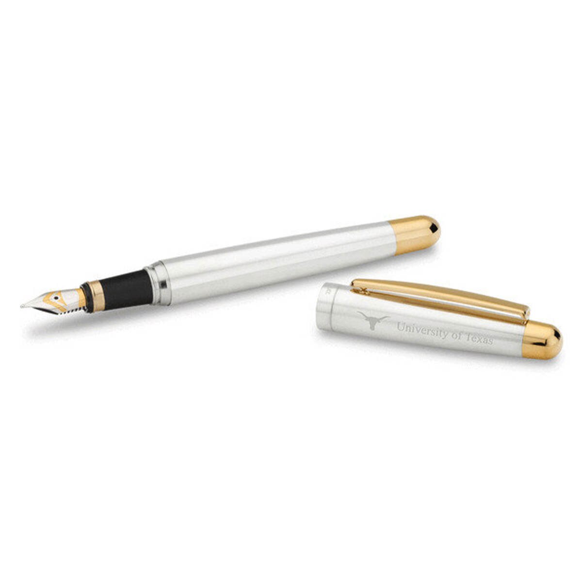 M.LaHart University of Texas Silver and Gold Fountain Pen