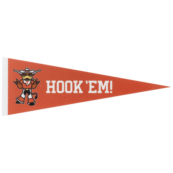 Texas Longhorns Hook 'Em Mascot Pennant - 5x15 | University Co-op