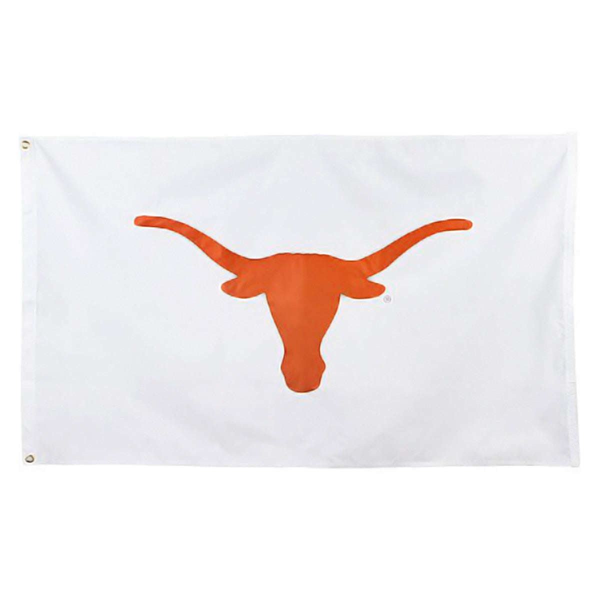 Texas Longhorns White Appliqué Flag with Grommets – 3' x 5'