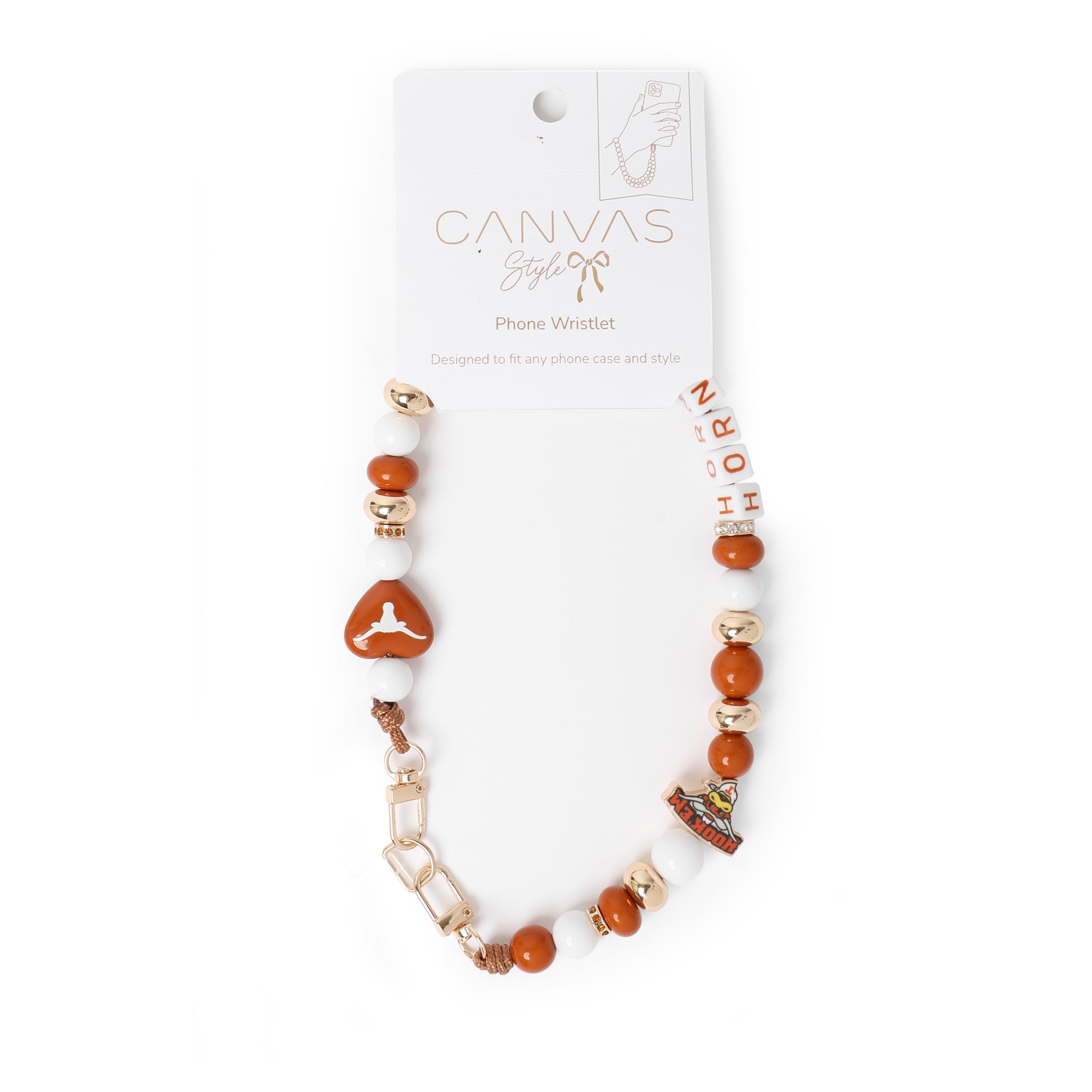 Texas Longhorns Beaded Wristlet