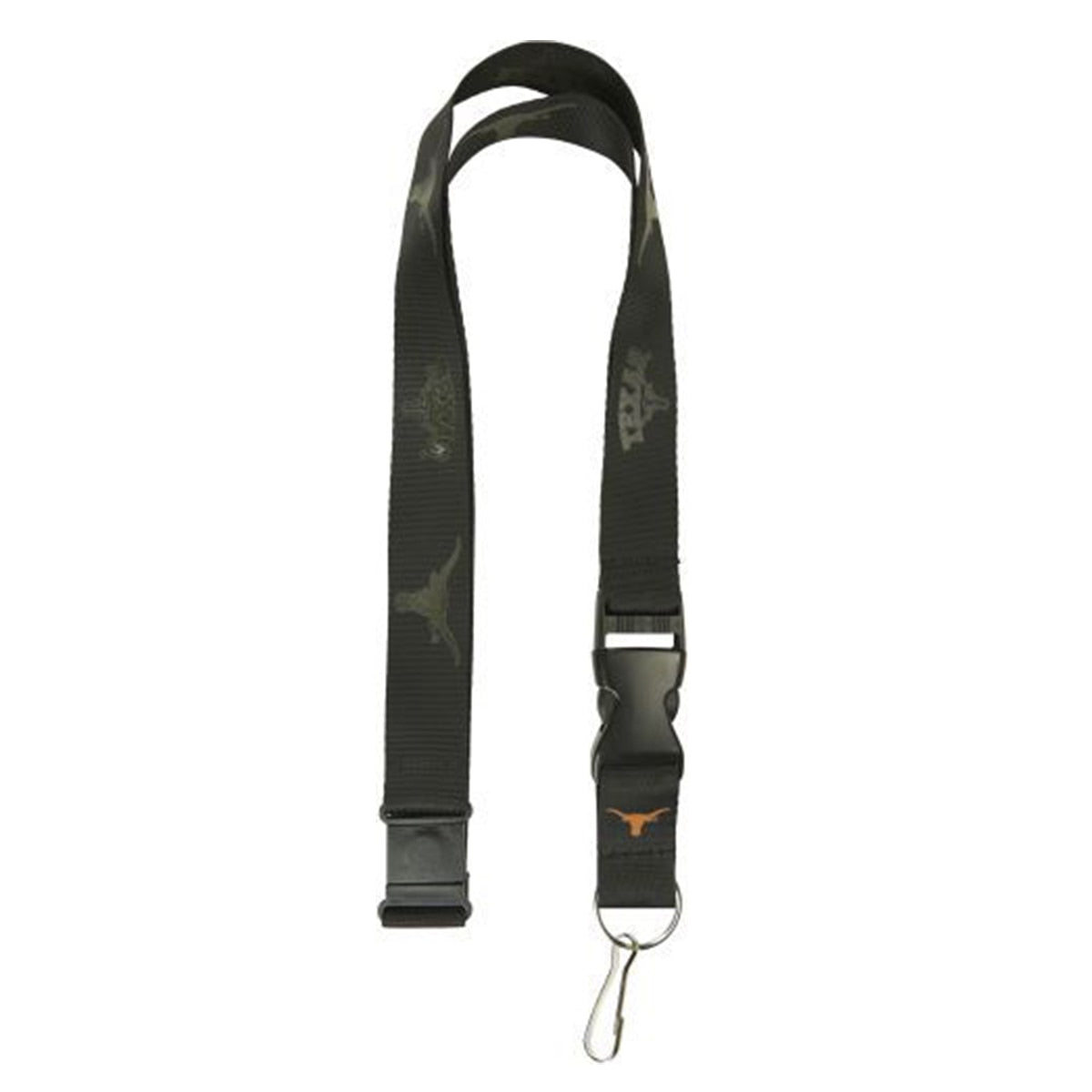 Texas Longhorns Black on Black Lanyard