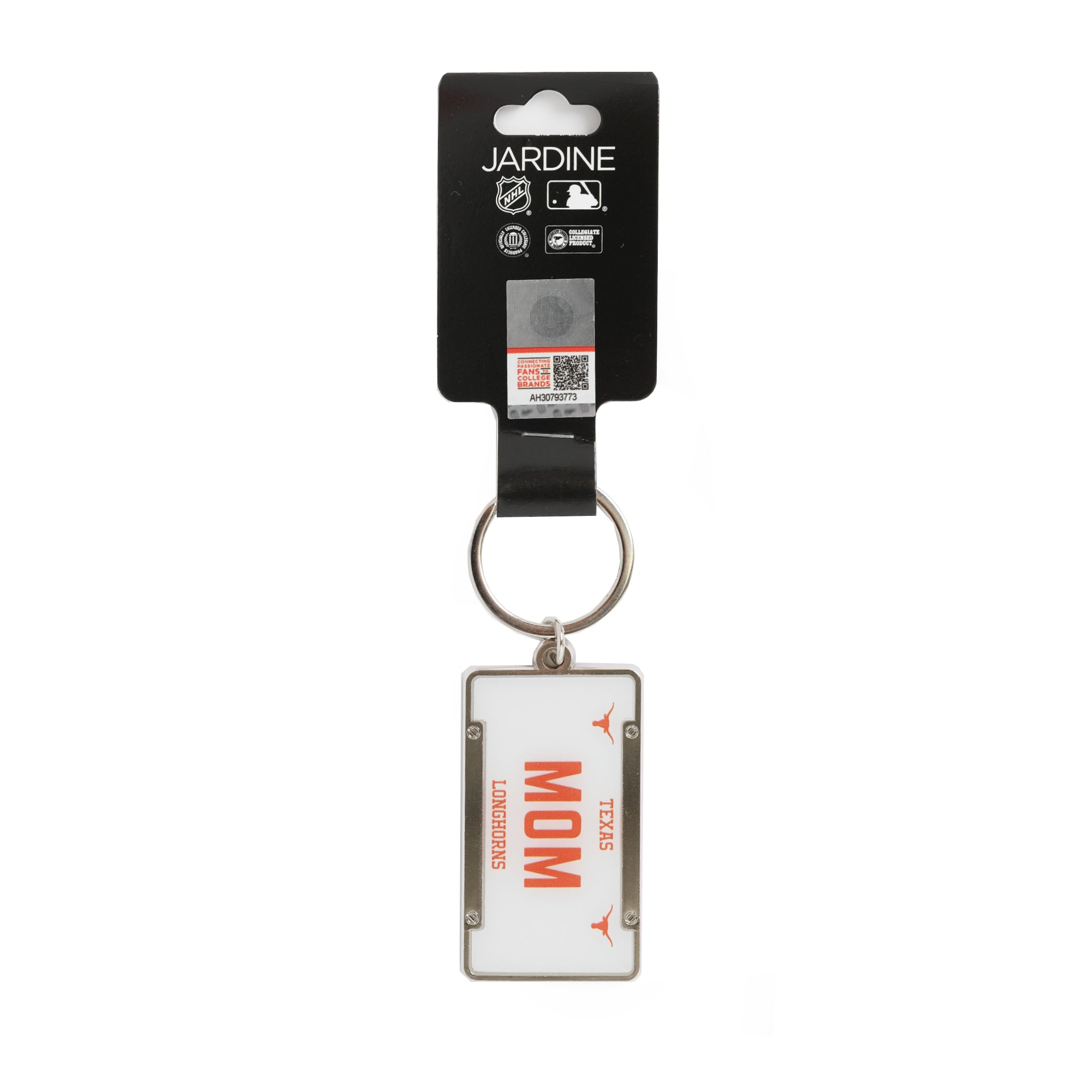 Texas Longhorns Mom License Plate Keychain