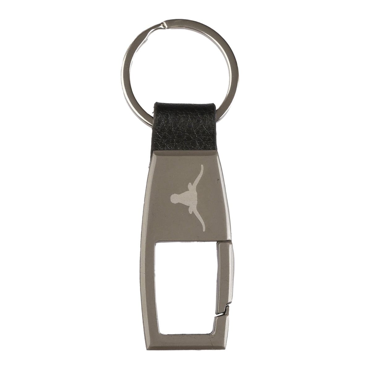 Texas Leather and Metal Carabiner Key