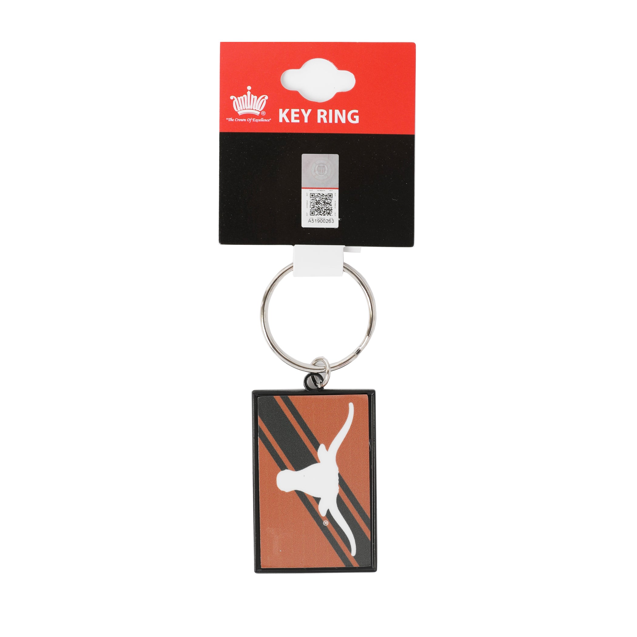 Texas Longhorns Striped Keychain