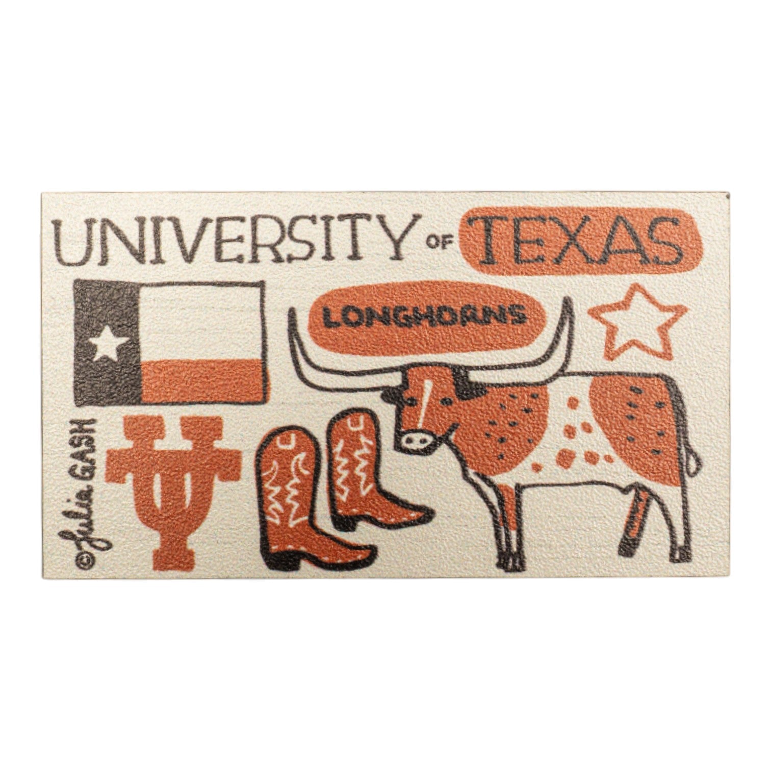 Julia Gash University of Texas Recycled Wood Magnet