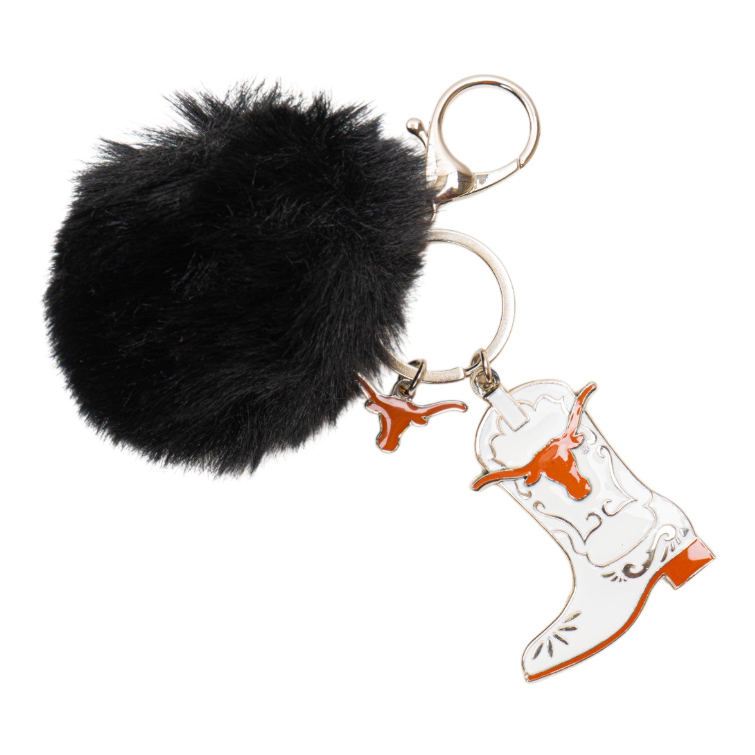 Keychain Pom Pom with Boot